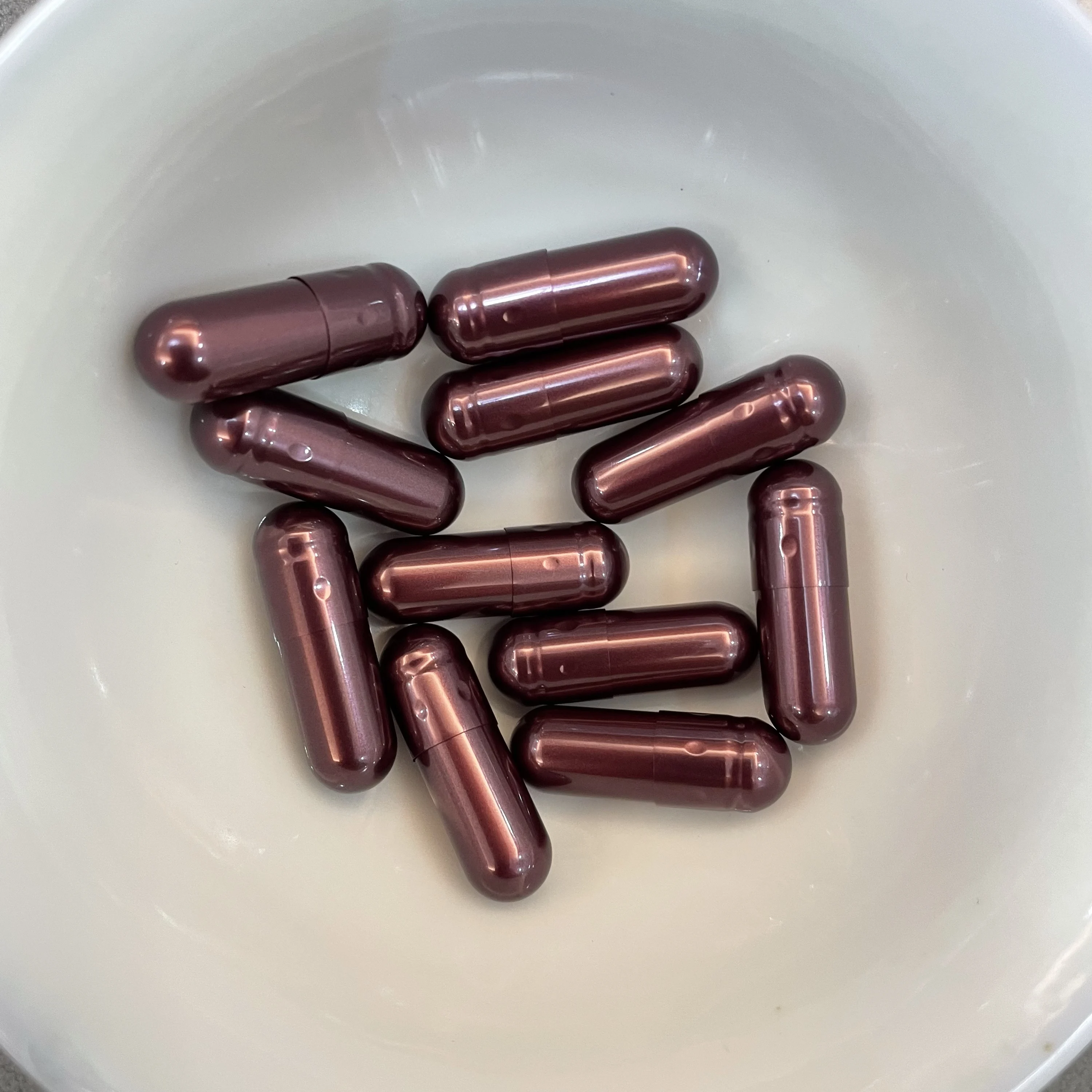 Halal Vegetarian Empty Hard Gelatin Capsules Pearl Enteric-coated Titanium-free HPMC GMP Certified Custom Logo
