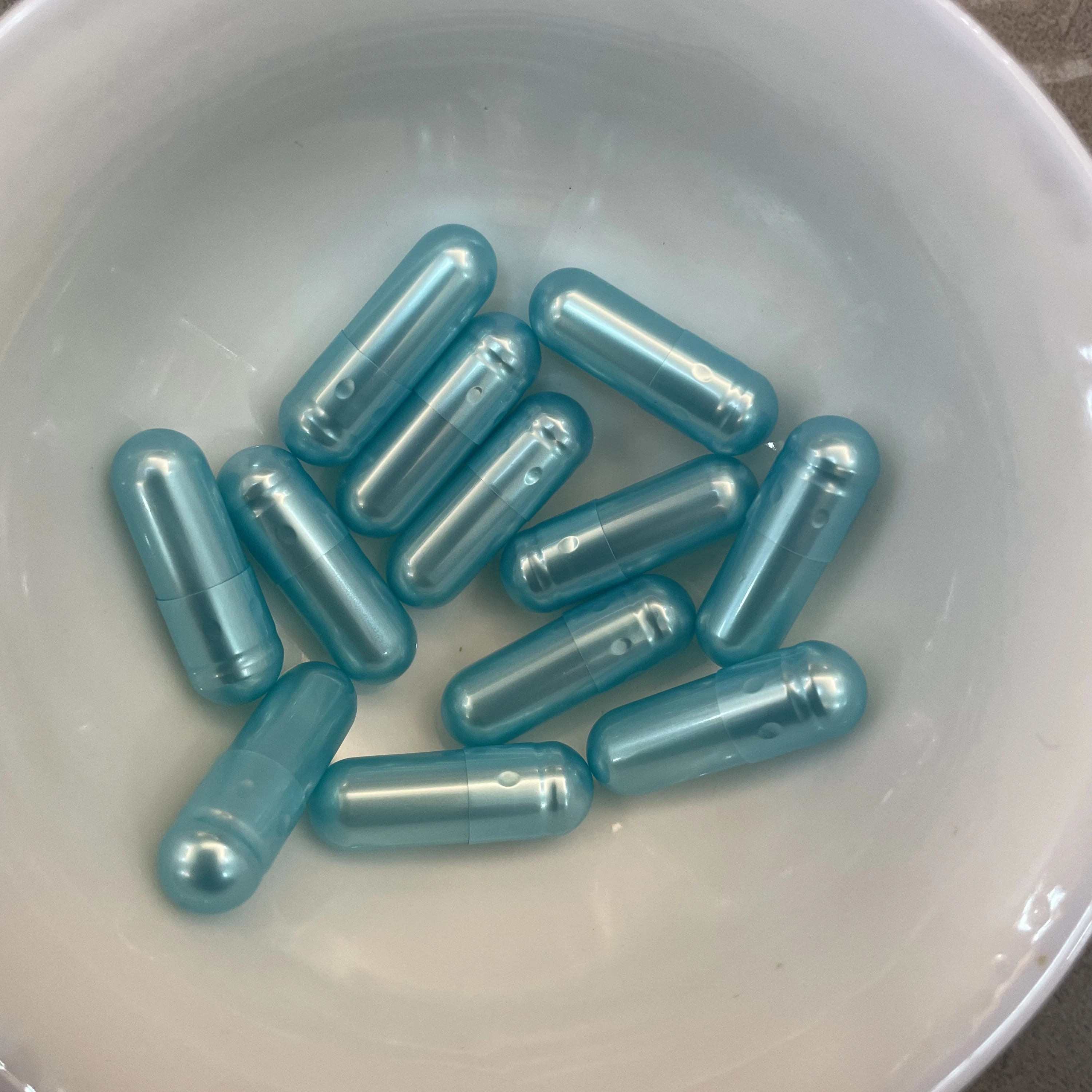 Halal Vegetarian Empty Hard Gelatin Capsules Pearl Enteric-coated Titanium-free HPMC GMP Certified Custom Logo