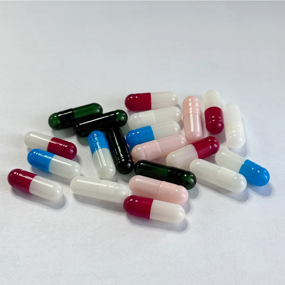 Titanium-free Medicine Capsules Empty Pill Capsules Size 00 0 Hard Empty Gelatin Capsule Shell