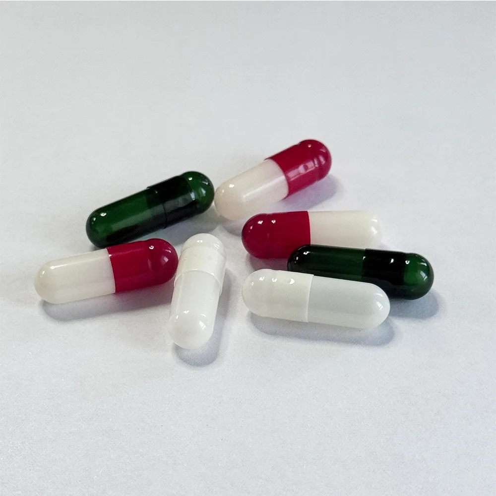 Titanium-free Medicine Capsules Empty Pill Capsules Size 00 0 Hard Empty Gelatin Capsule Shell