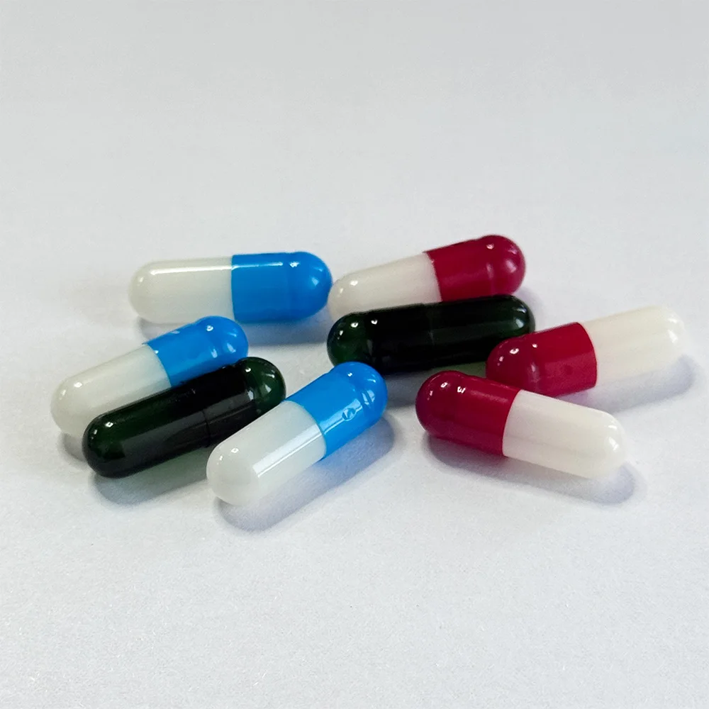 Titanium-free Medicine Capsules Empty Pill Capsules Size 00 0 Hard Empty Gelatin Capsule Shell