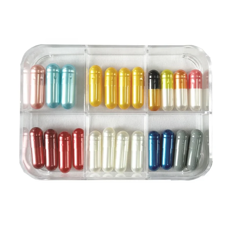 Colored Empty Gelatin Capsule 00 and 0 Vegetarian Empty Capsule Shells