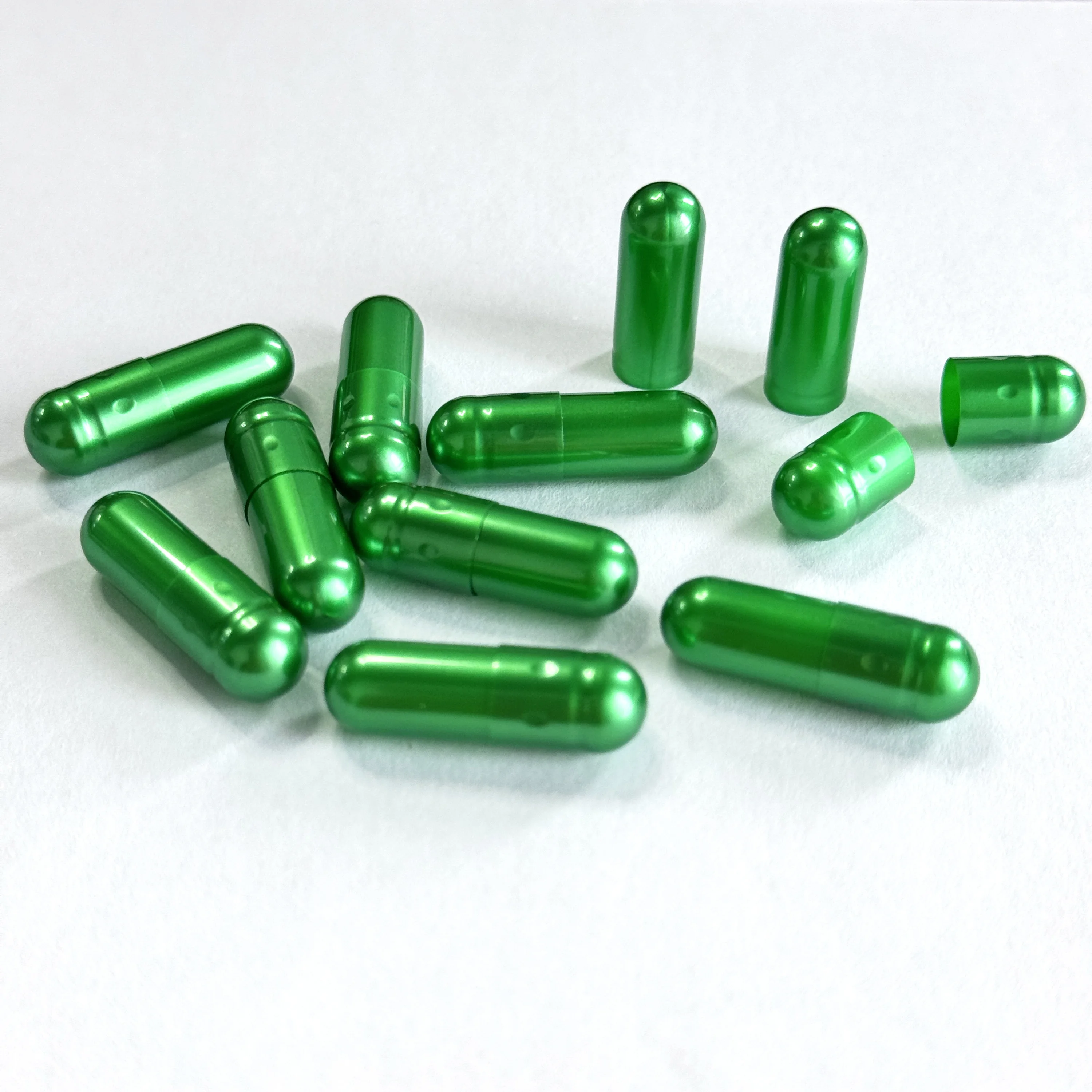 JPcaps Custom Metallic Pearl Color Gel Empty Pill Capsules Hard Gelatin Empty Capsule 00# 0# for Supplements