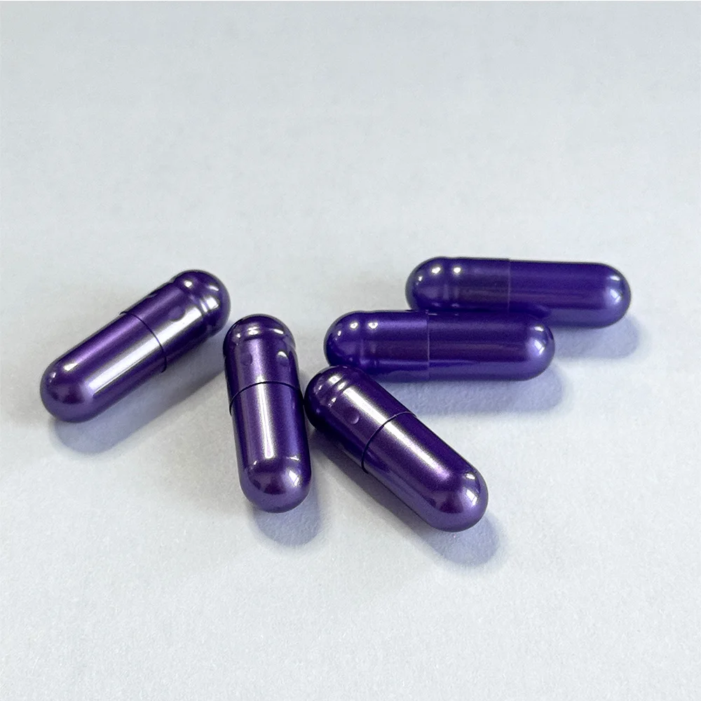 JPcaps Custom Metallic Pearl Color Gel Empty Pill Capsules Hard Gelatin Empty Capsule 00# 0# for Supplements
