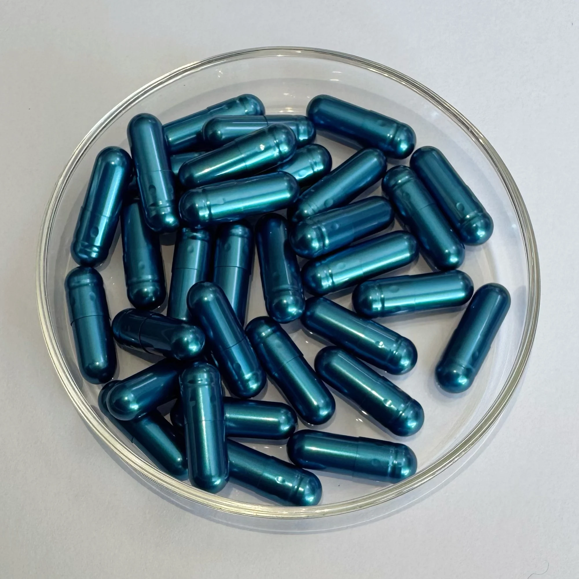 Gelatin Customized Pharmaceutical Pearl Heavy Blue Size 00 0 1 Empty Hard Capsule Shells