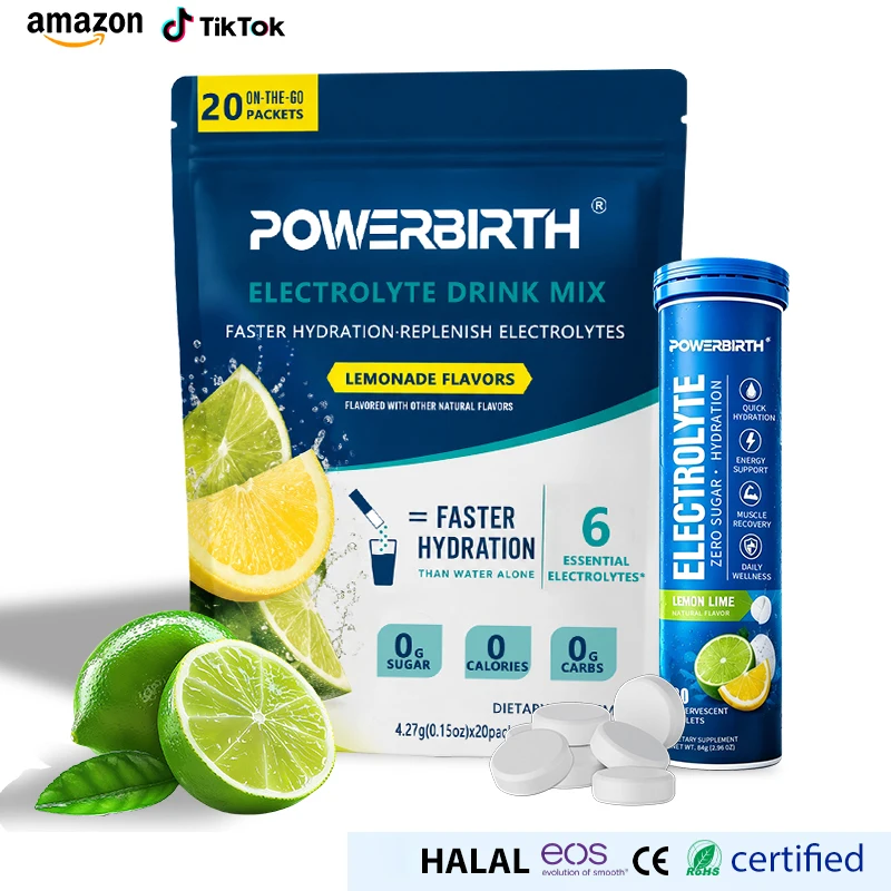 Nutrition Sports Supplements Pre-Workout Energy Drinks Tablet Private Label Hydration Effervescent Electrolyte Salt Tablets