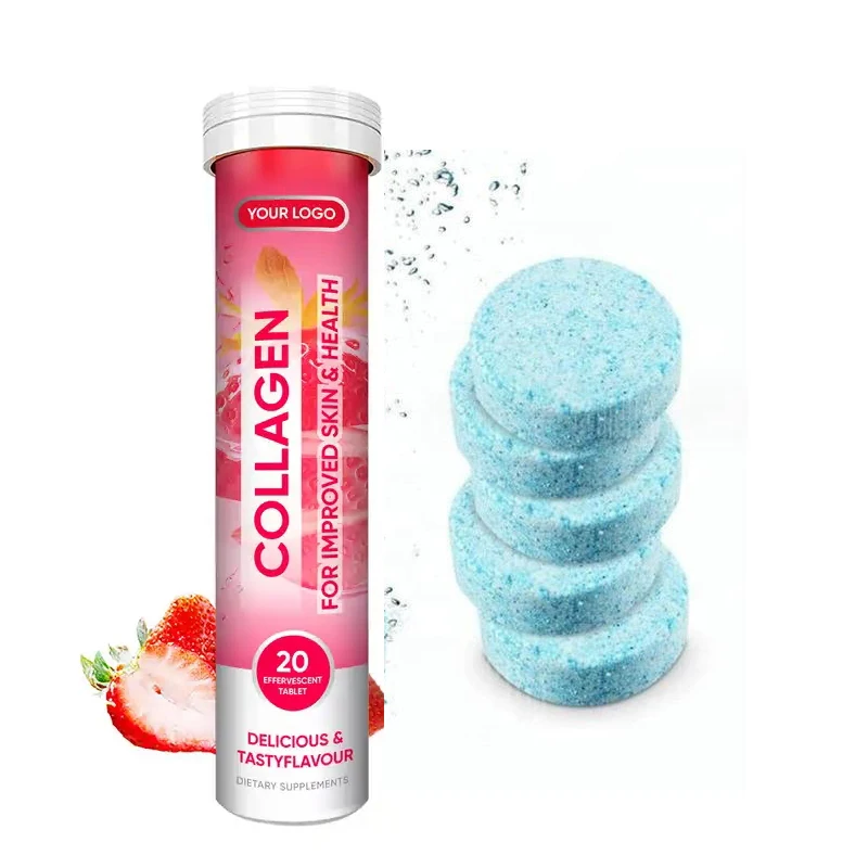 GMP Factory OEM Collagen Effervescent Skin Care Effervescent Tablet Supplements Private Label