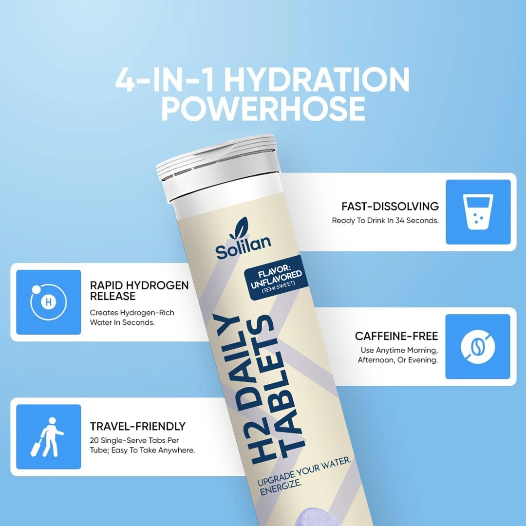 Healthcare Supplements Sports Nutrition Magnesium Effervescent H2 Molecular Hydrogen Adult Tablet Electrolyte Sugar Free Energy