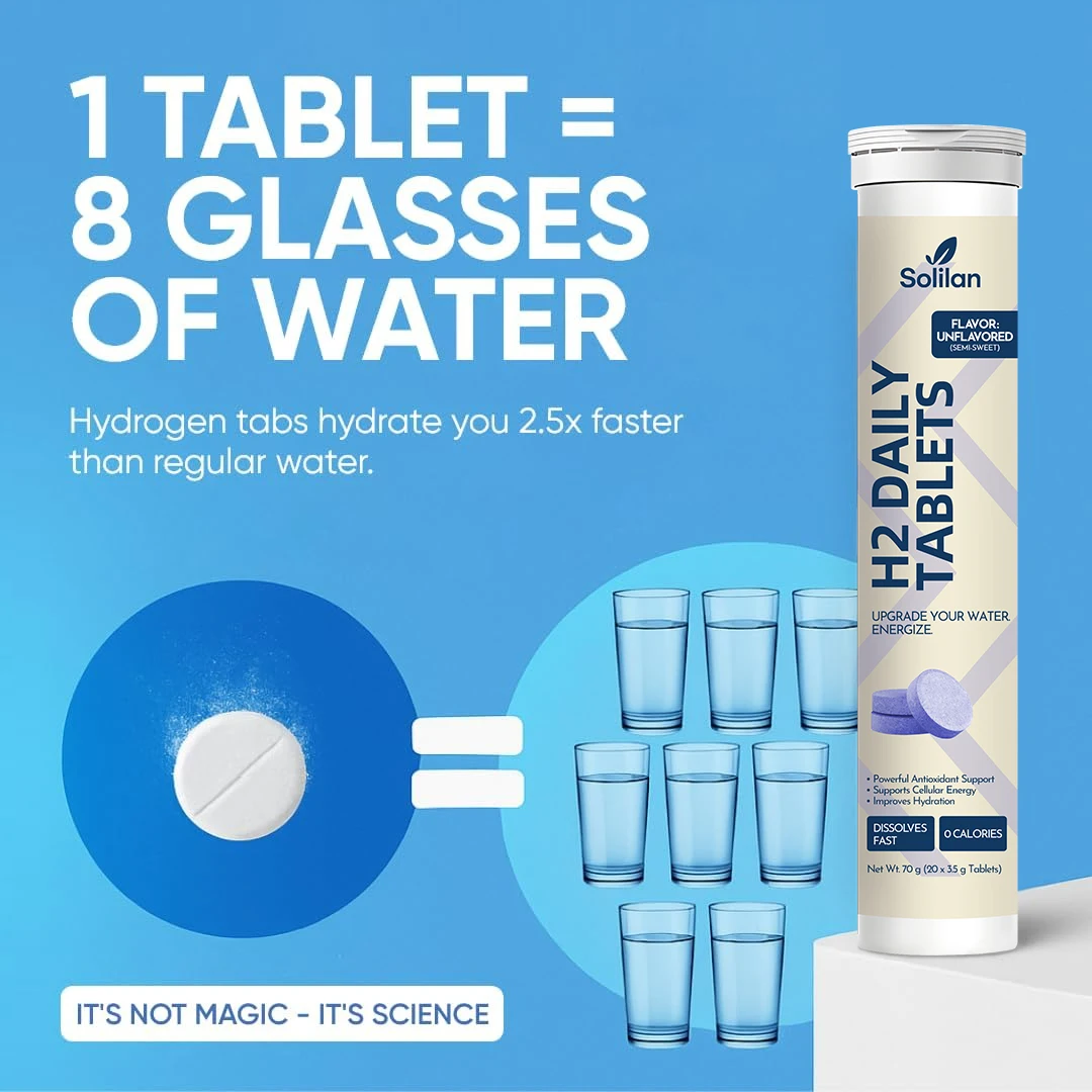 Healthcare Supplements Sports Nutrition Magnesium Effervescent H2 Molecular Hydrogen Adult Tablet Electrolyte Sugar Free Energy