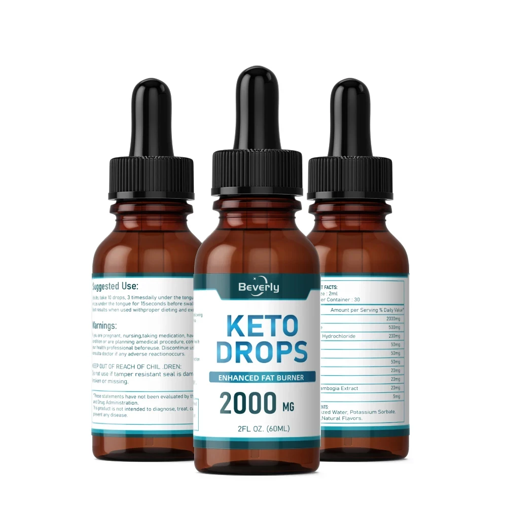 OEM Slim Bhb Keto Drops-Immune Support Oral Liquid Slimming Drops for Women 60ml Bottle