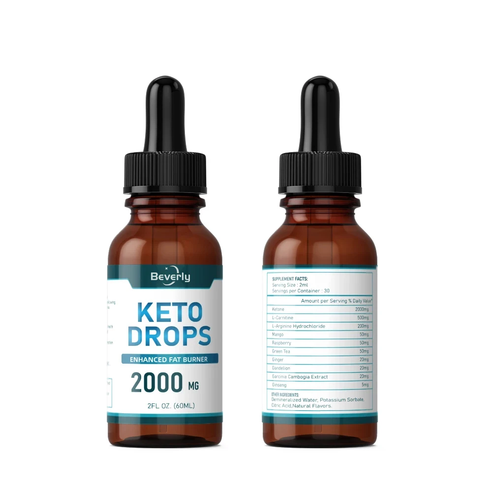 OEM Slim Bhb Keto Drops-Immune Support Oral Liquid Slimming Drops for Women 60ml Bottle