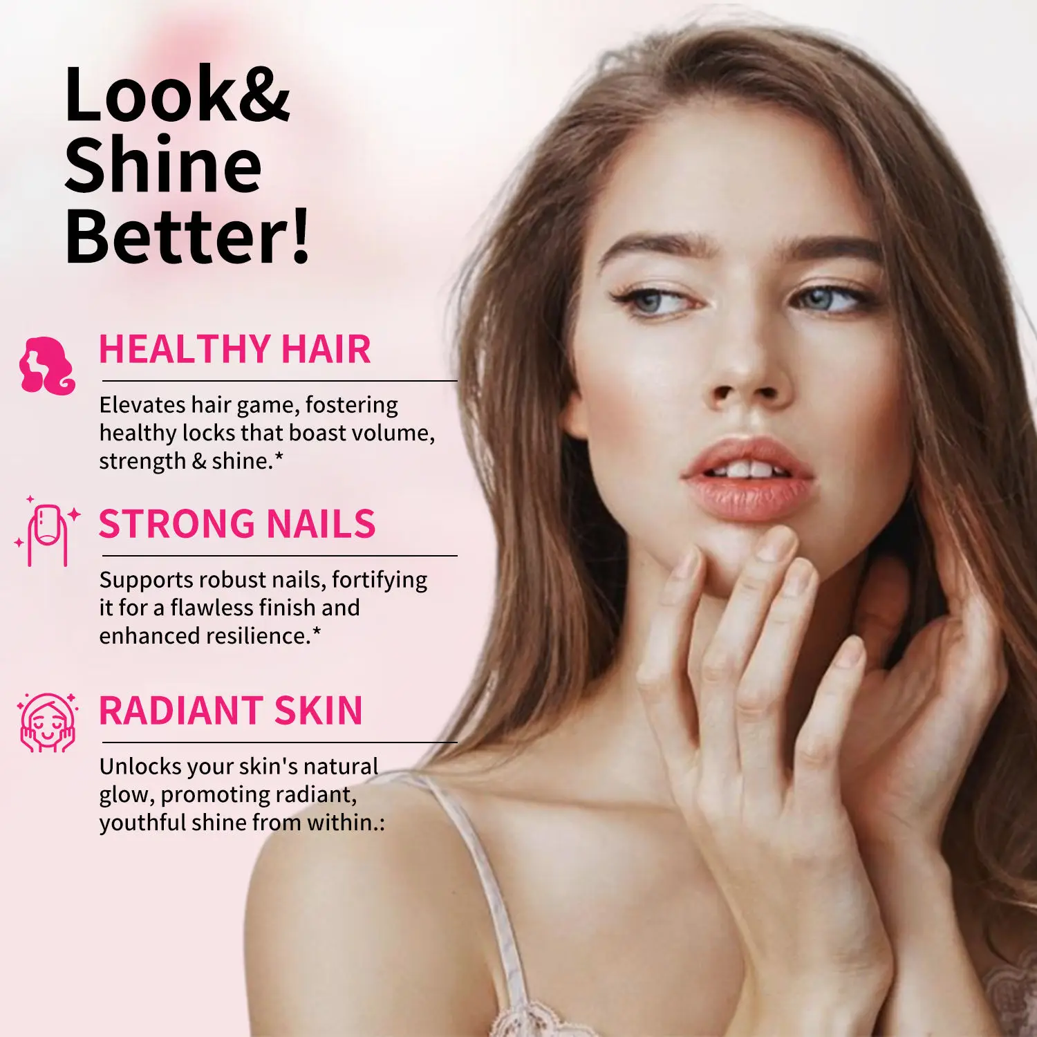 Beverly Collagen Drops | Strawberry Flavor | Adult Oral Liquid Beauty Products | Supports Healthy Hair Skin & Nails | 60ml