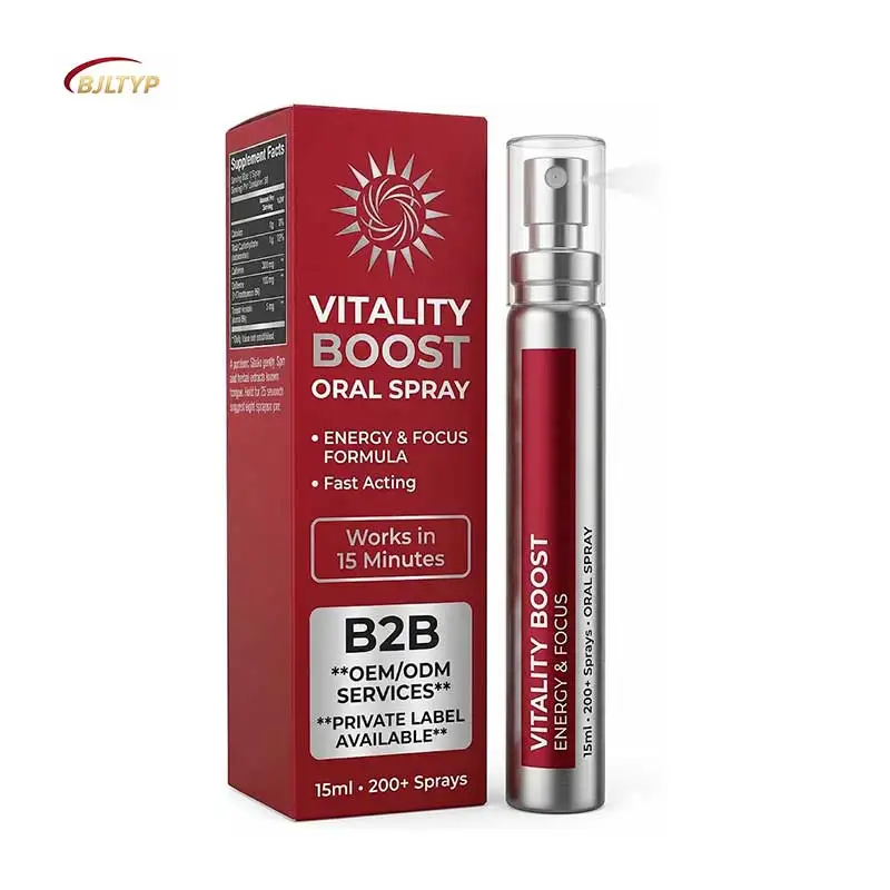 Custom Guarana Breath Spray Oral Liquid Long Driving Focus Enhancement Refreshing Menthol Flavor Brain Stamina Drops Providing