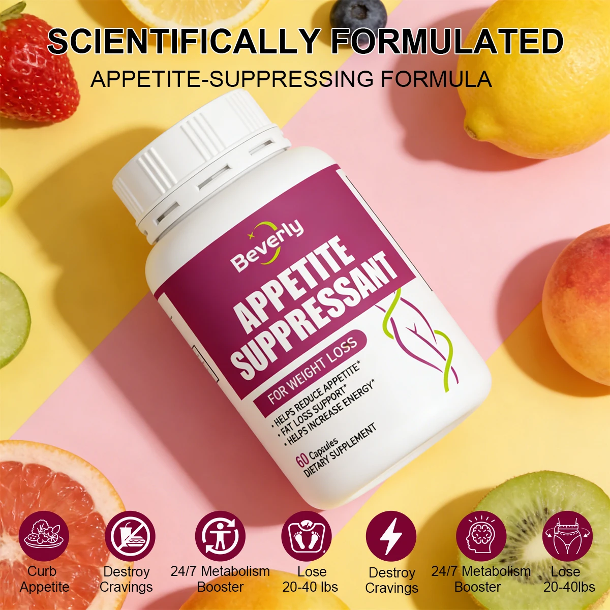 Metabolism Booster Appetite Suppressant Green Tea Extract Beverly Adult Weight Loss Supplement Reduce Cravings Support Fat Loss