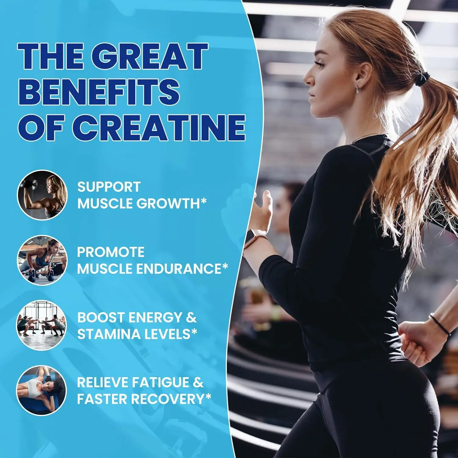 OEM Private Label Post Workout Energy Gummy Candy for Muscle Growth & Creatine Monohydrate-Adult Use