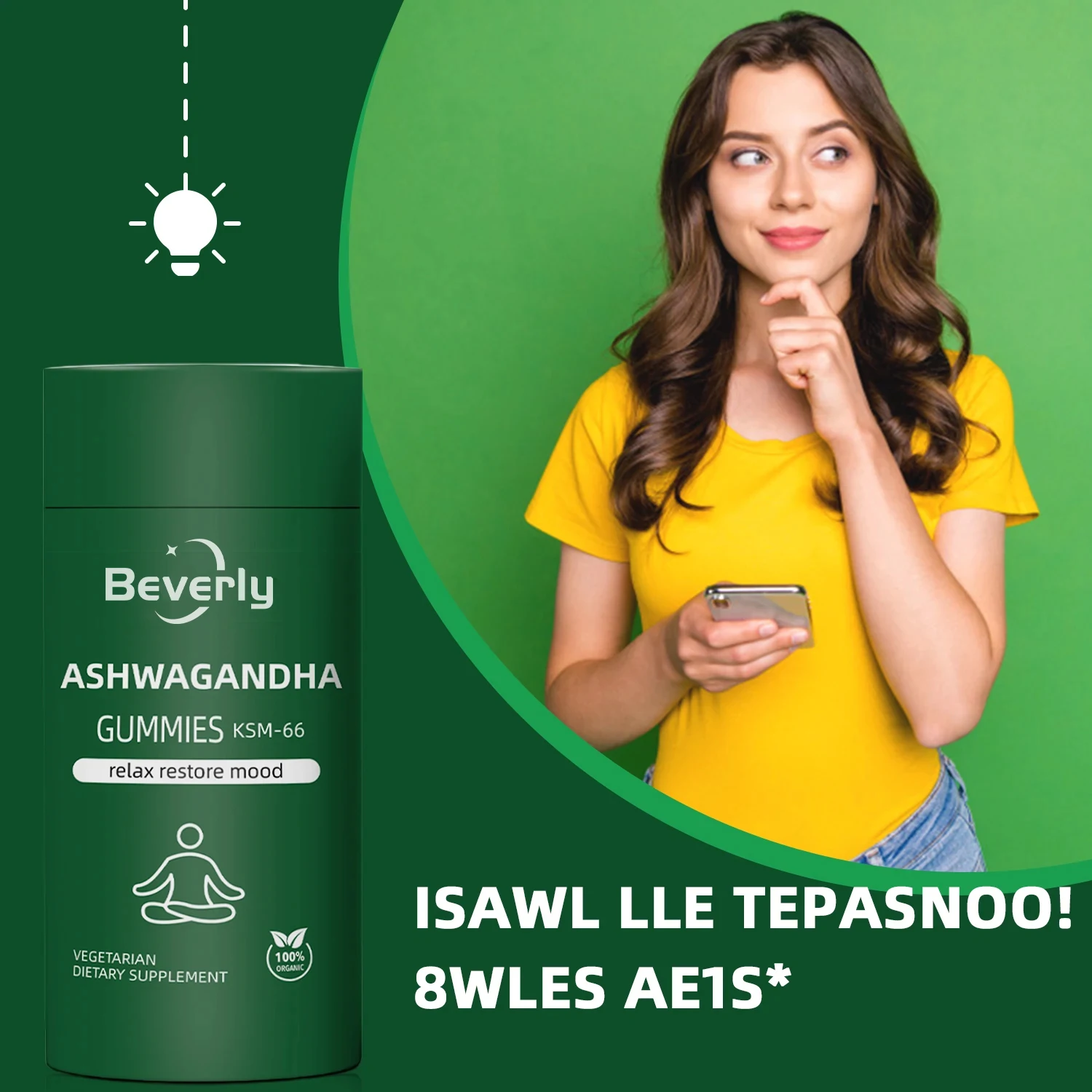 High Quality Ashwagandha Extract KSM-66 Gummies for Adult Use-Sleep Support