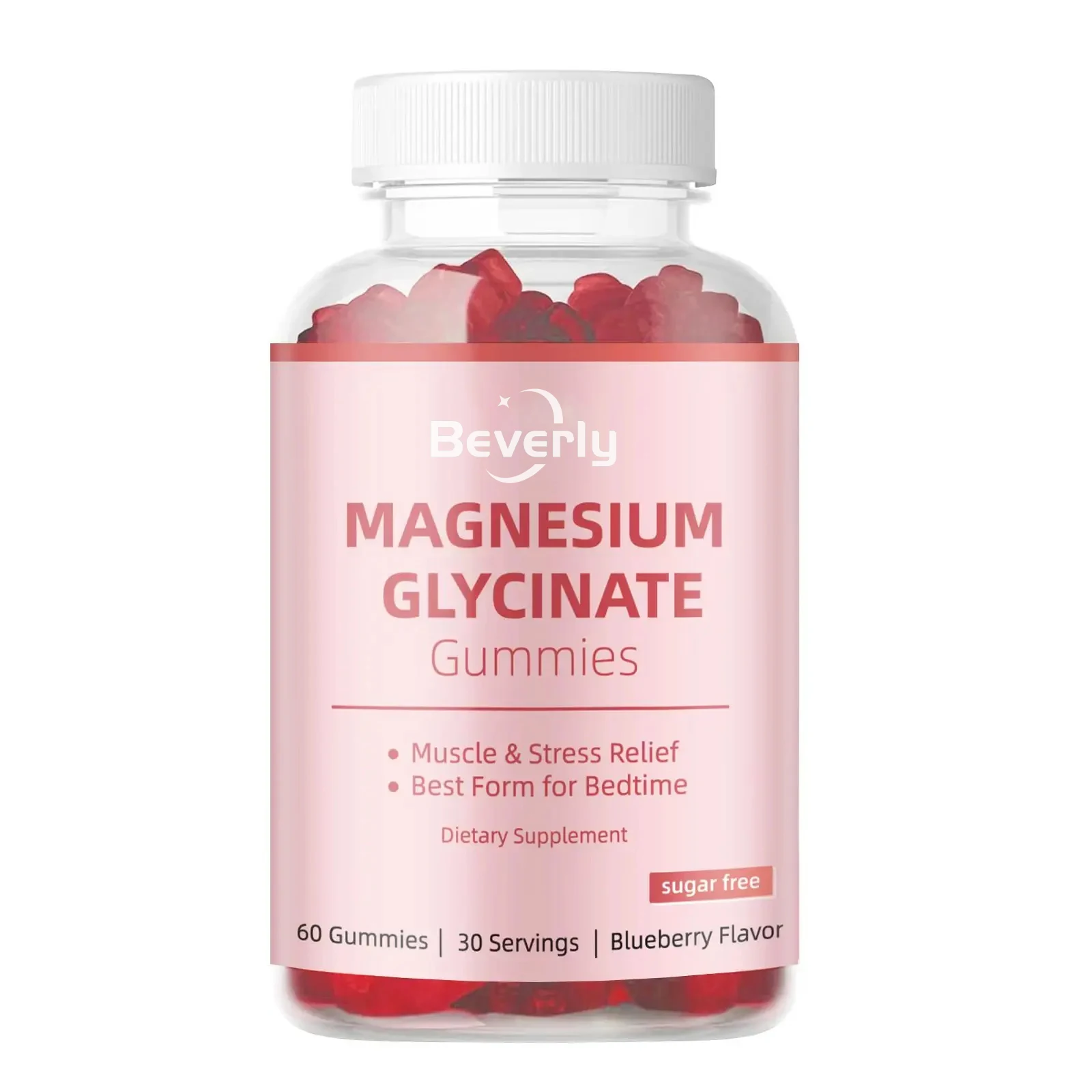 Magnesium Glycinate Herbal Supplement Gummies Sugar Free for Adults Chewable Sleep Support 2 Daily GMP Certified Body Support