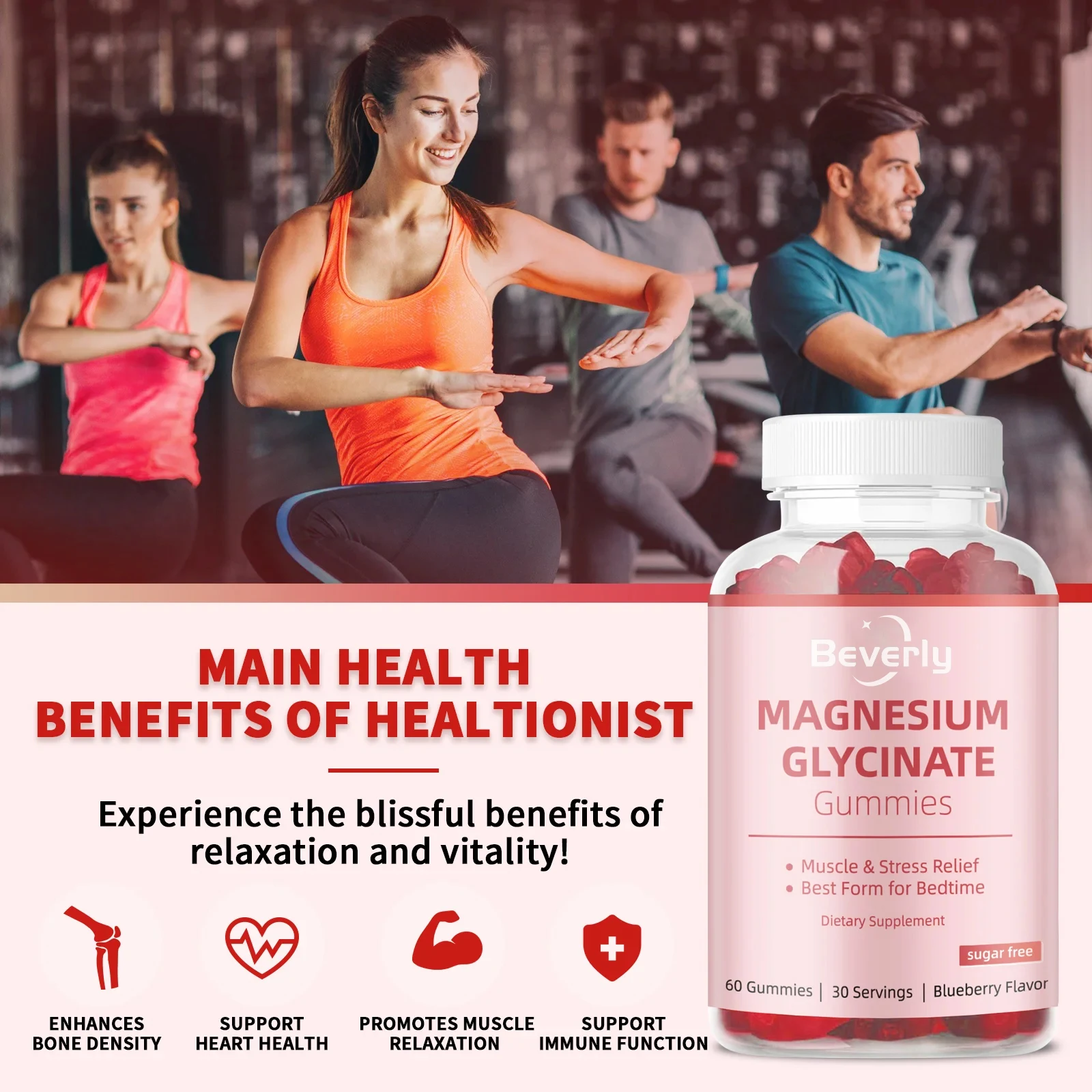 Magnesium Glycinate Herbal Supplement Gummies Sugar Free for Adults Chewable Sleep Support 2 Daily GMP Certified Body Support