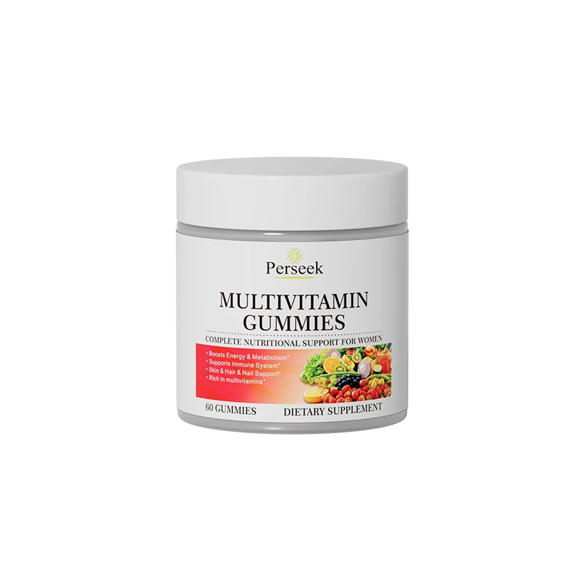 Perseek Vitamin C Fudge VC Menergy Gummies Energy Supplement Daily Dosage Certified ISO 9001/HACCP for Adults 60pcs