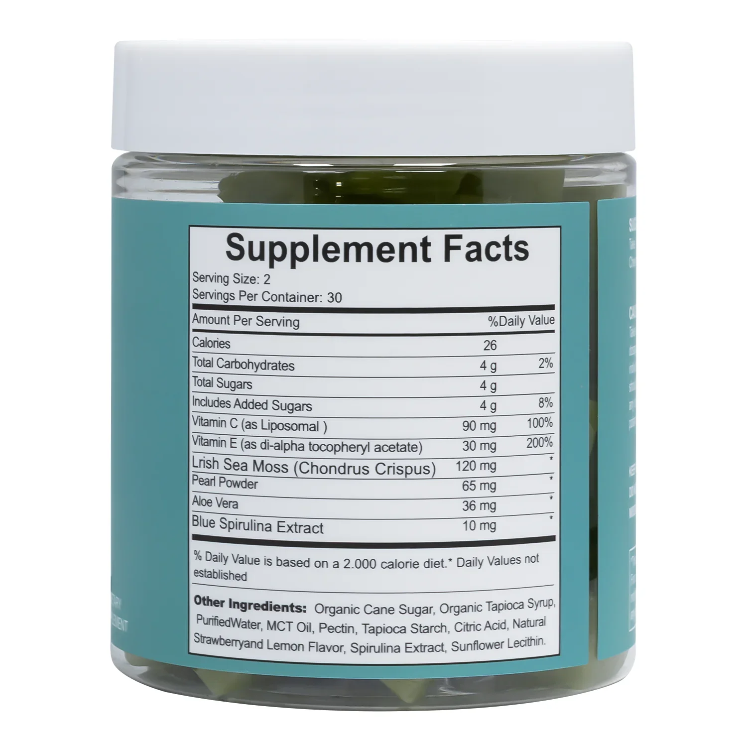 Perseek Pearl Powder Glow Gummy Candy with Vitamin C Aloe Vera and Sea Moss Natural Ingredients for Adult Healthy Glow