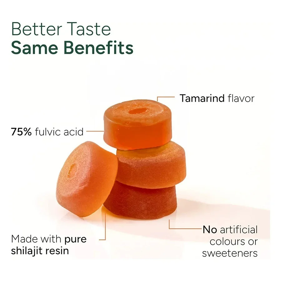 Pure Himalayan Shilajit Gummies 60 Count 75% Fulvic Acid 85+Trace Minerals Ashwagandha Sugar-Free Vegan for Adult