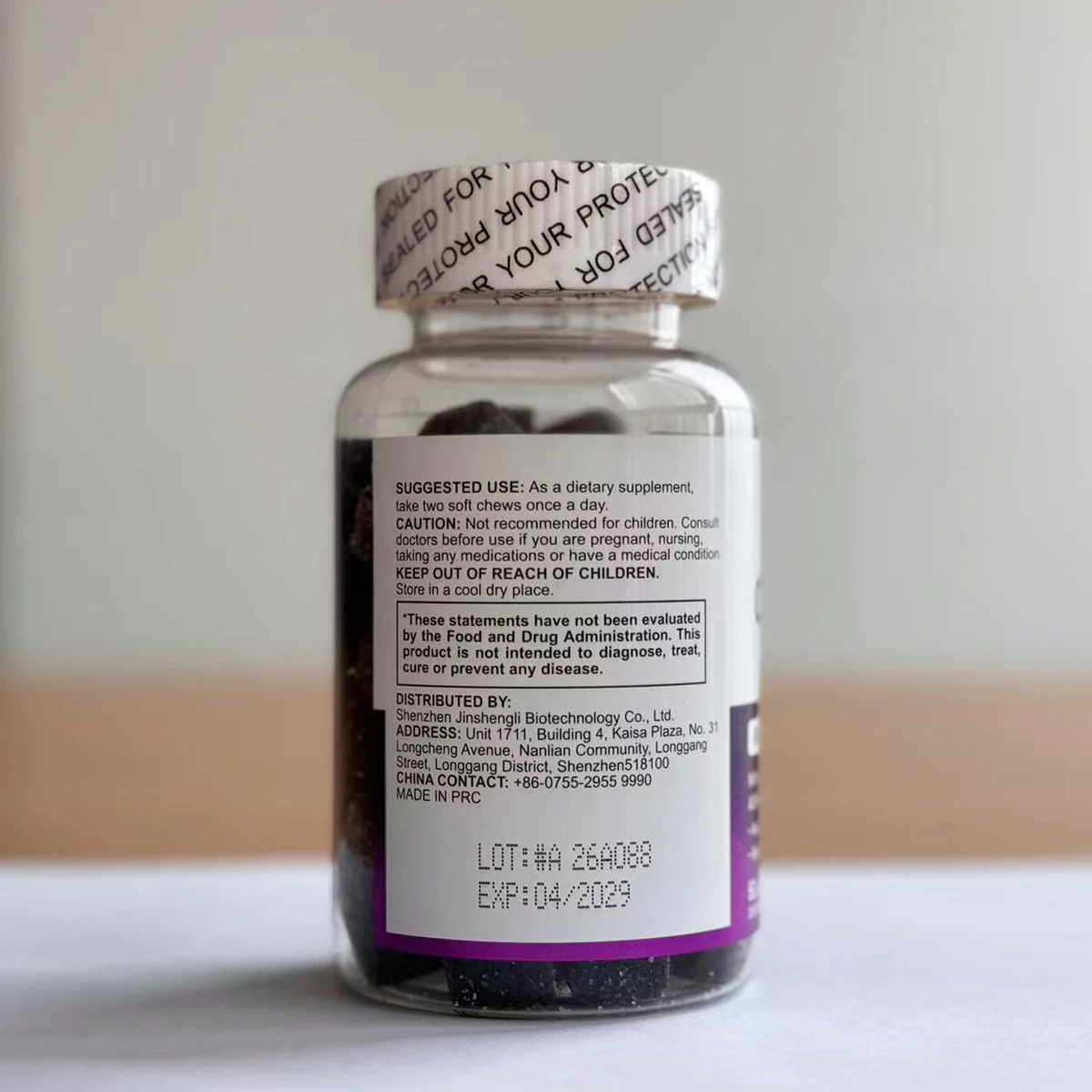 Natural Relaxation Support Gummies with L-Theanine & Ashwagandha | Calm & Stress Relief Cortisol Health Supplement