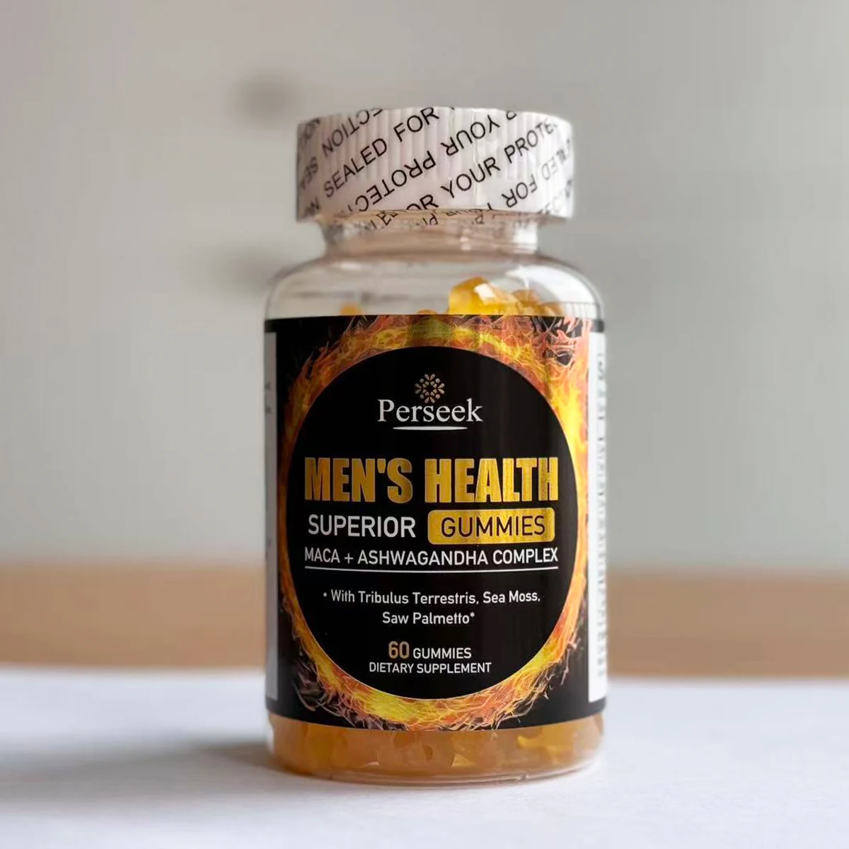 Men's Health Gummies - Maca Ashwagandha Tribulus Terrestris Complex for Energy, Stamina & Vitality Support