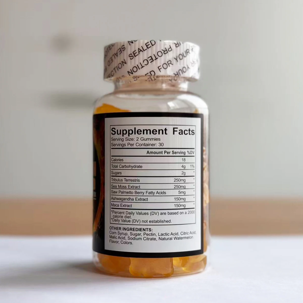 Men's Health Gummies - Maca Ashwagandha Tribulus Terrestris Complex for Energy, Stamina & Vitality Support
