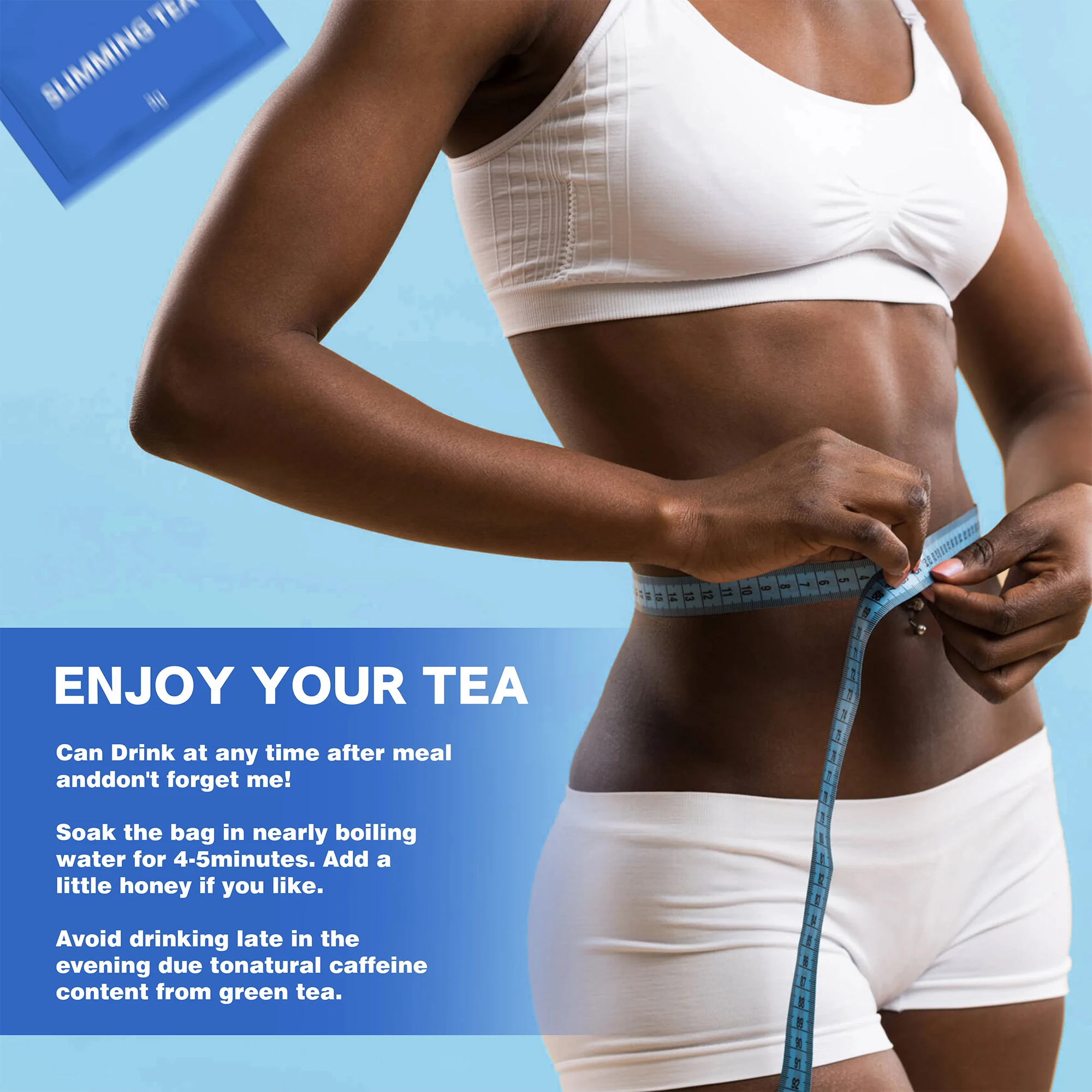 Custom Logo Manufacturer COA GMP Certified Adult for Tea Powder for Slimming and Waist Reduction