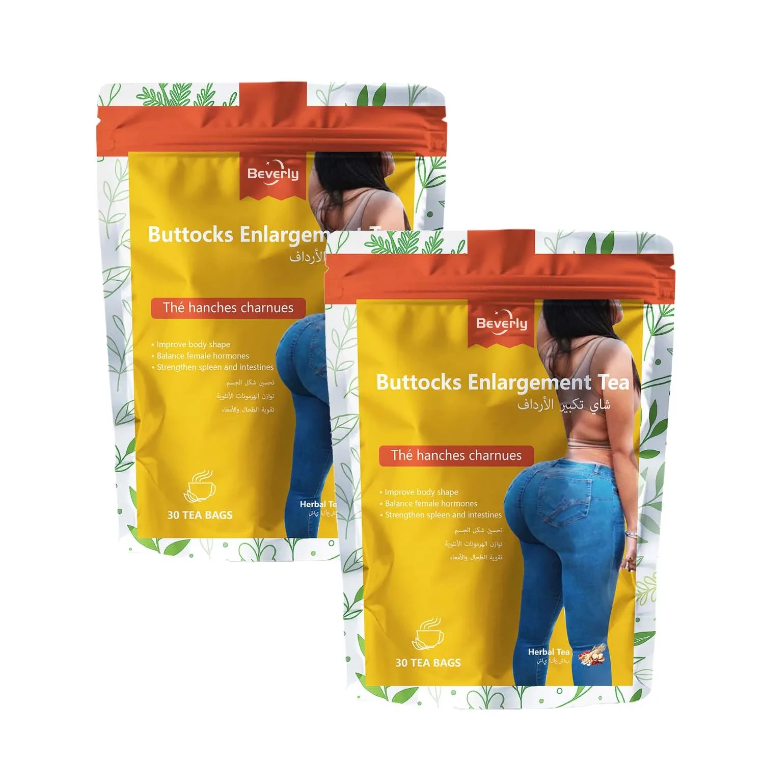 Custom Logo Label Adult Buttocks Enlargement Hip up Body Shaping Herbal Supplements Powder Custom Factory Supply Wholesale