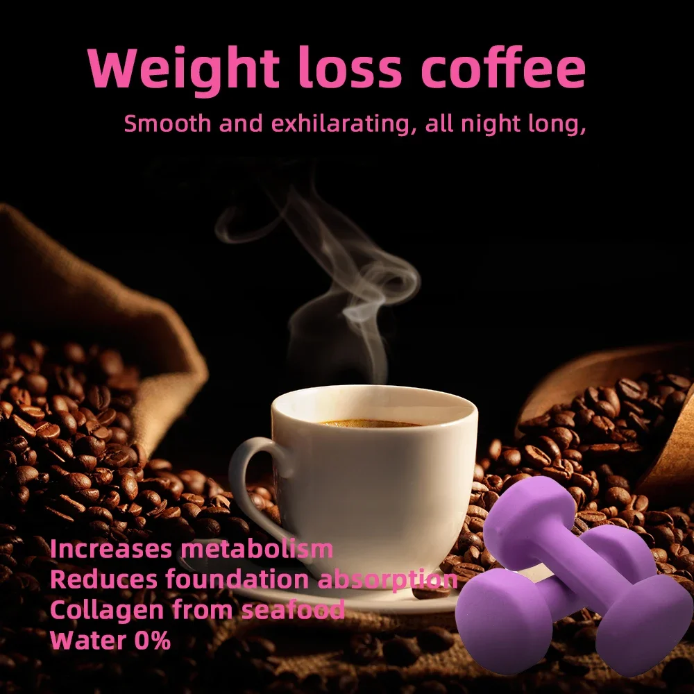 Custom logo Label Max Body Shaping Coffee Herbal Supplement Slimming Support Energy Firming L-Carnitine Glutathione