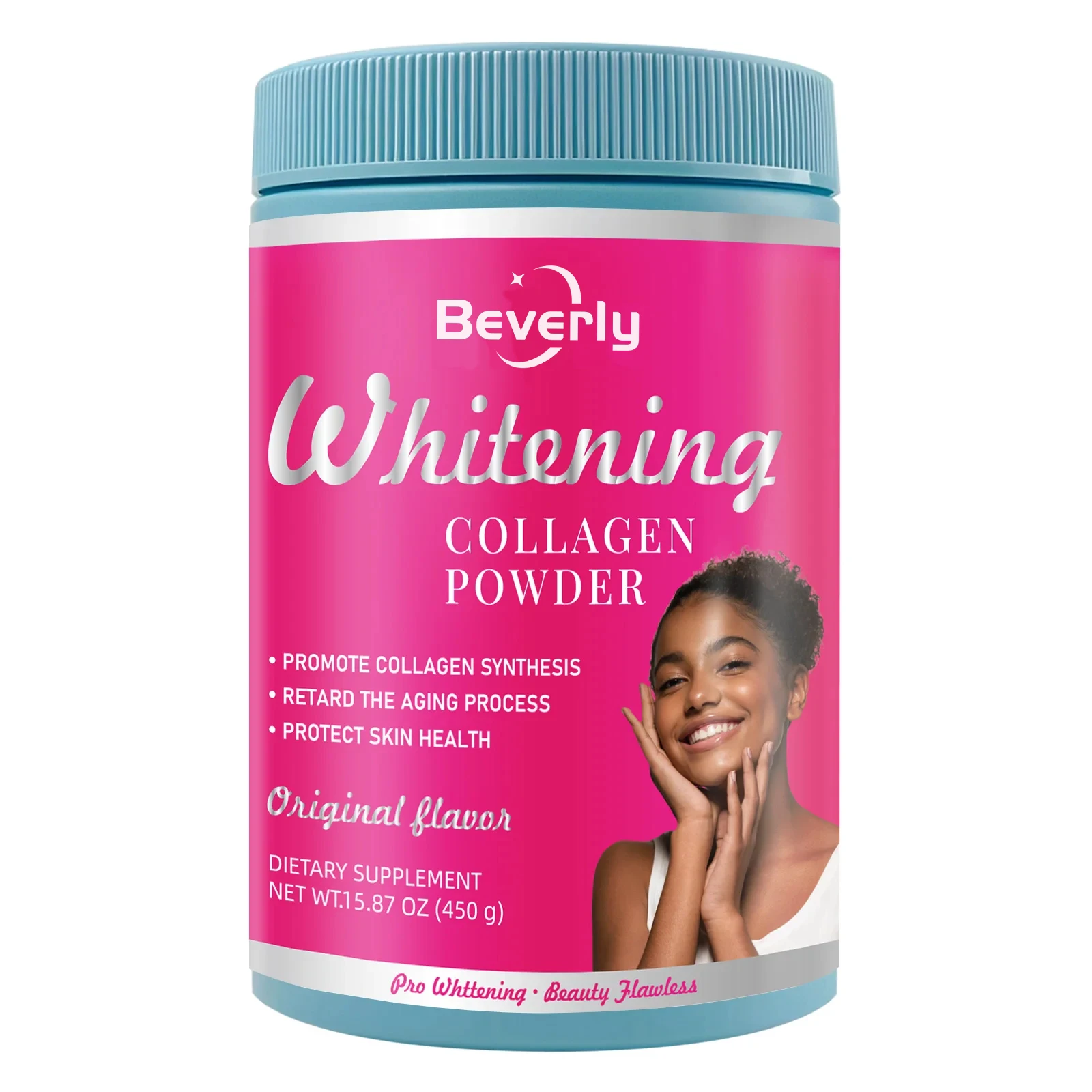 Wholesale Private Label Beauty Health Supplements Skin Whitening Collagen Powder 1 Scoop 450g Per Bag for Adults Not for