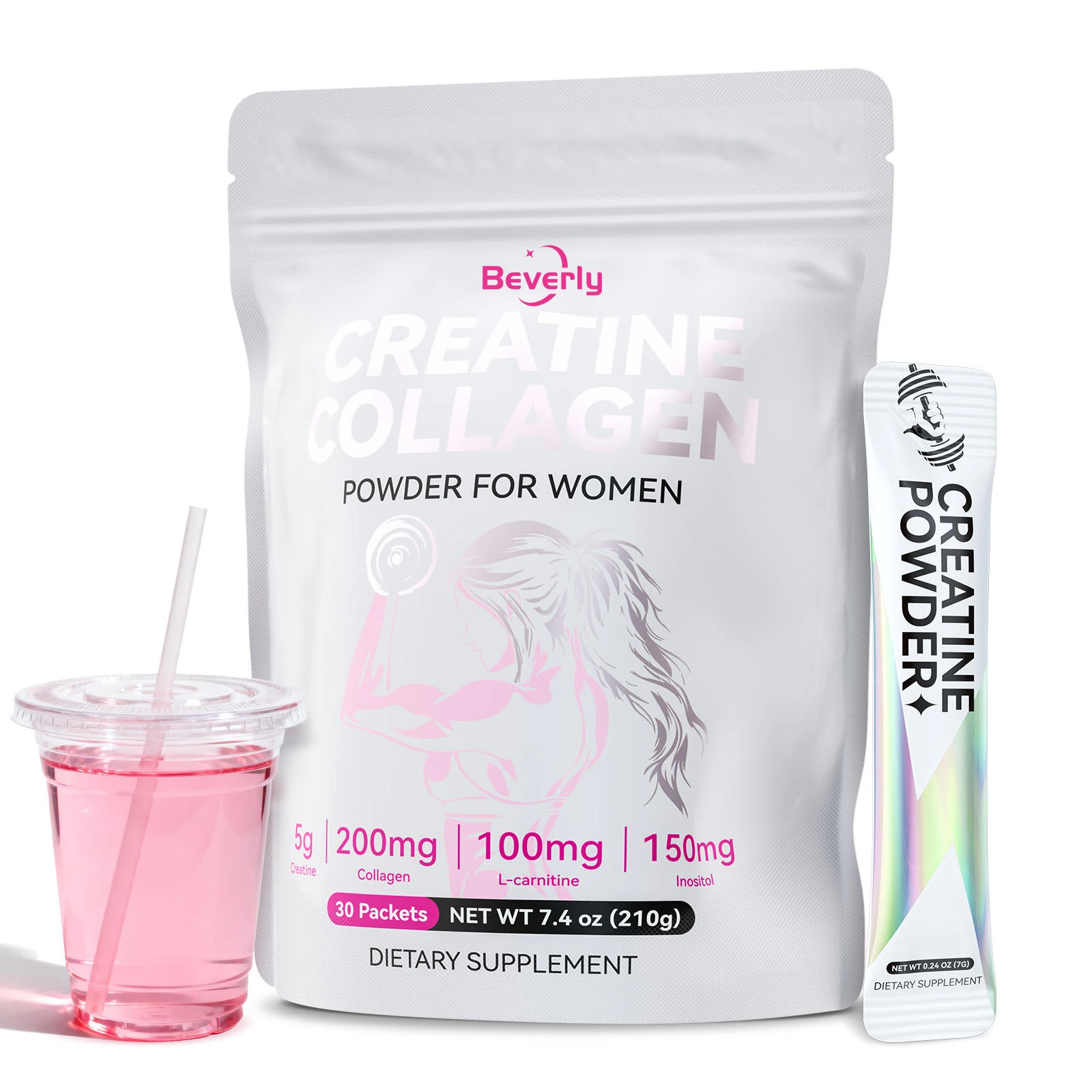 Boost Endurance & Strength Creatine Collagen Powder for Women with Beauty Benefits and Skin Brightening
