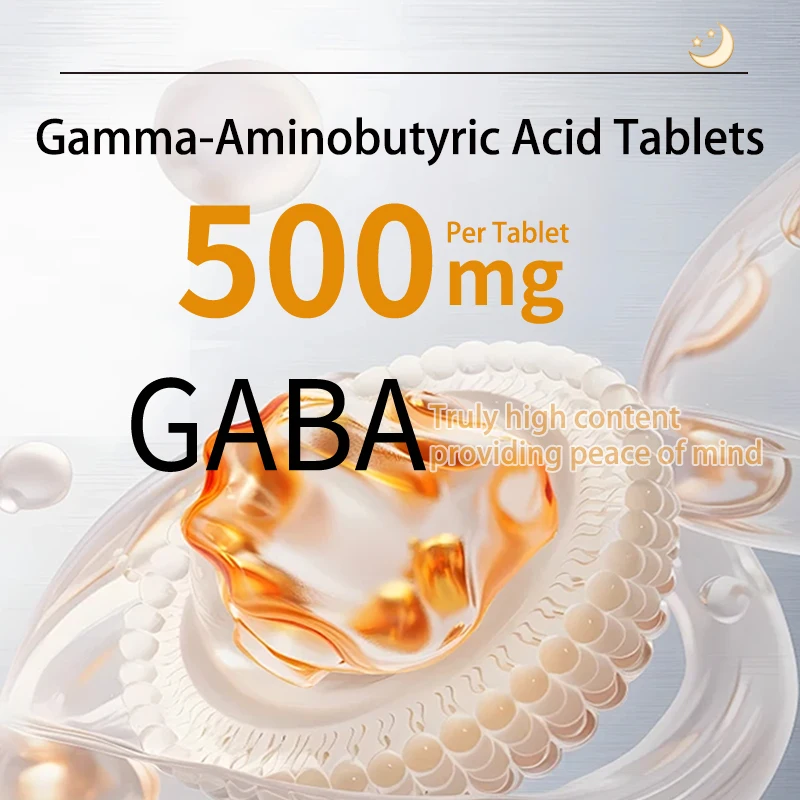Perseek OEM Private Label GABA L-Theanine 500mg Tablets Sleep Energy Supplements Non-GMO ISO9001/HACCP Certified 60-count