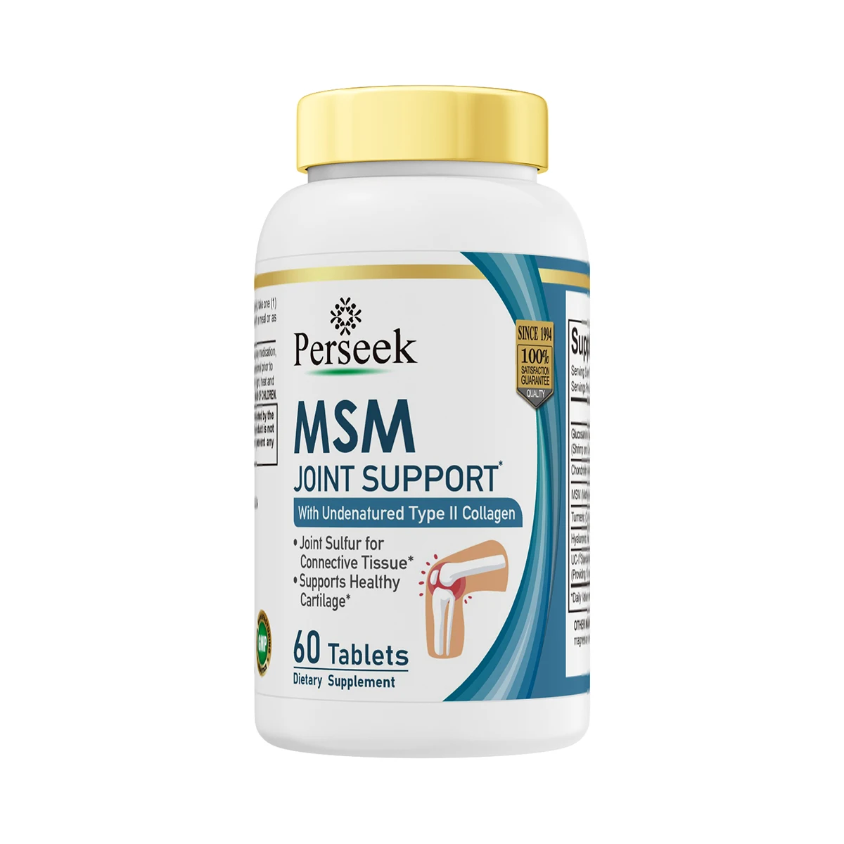 Perseek Private Label Glucosamine MSM Chondroitin Sulfate Joint Supplements Tablets for Adults Not for Teenagers Pregnant Women