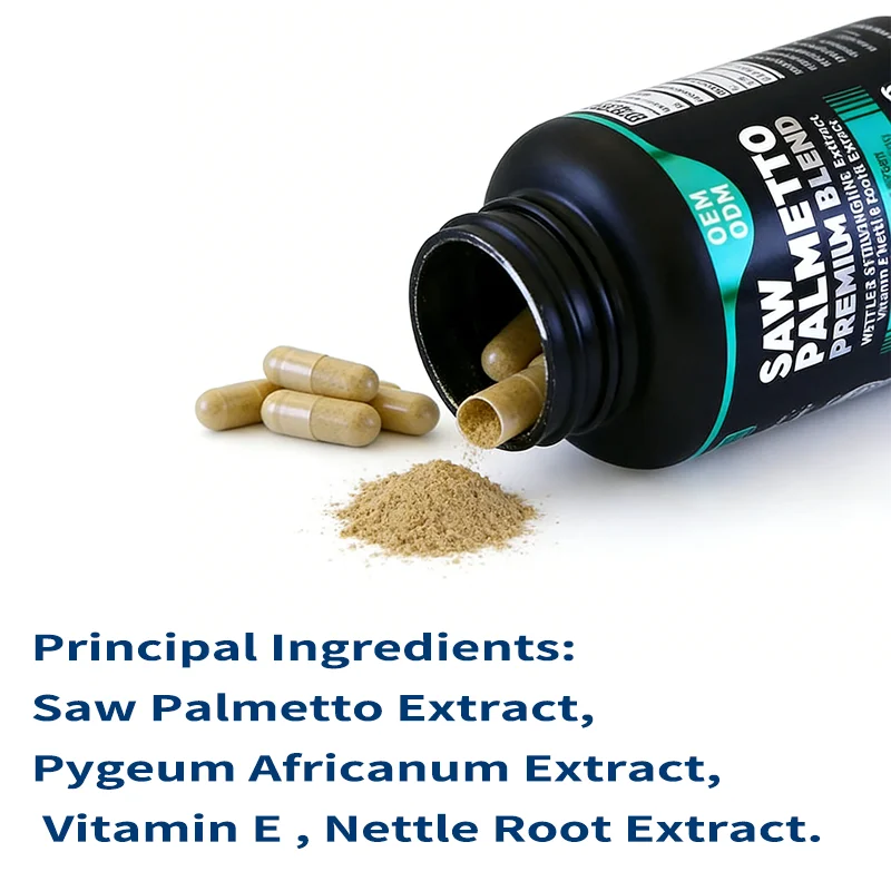 OEM Men's Prostate Health Supplement Saw Palmetto with Lycopene Capsules for Healthy Prostate Function and Urinary Support