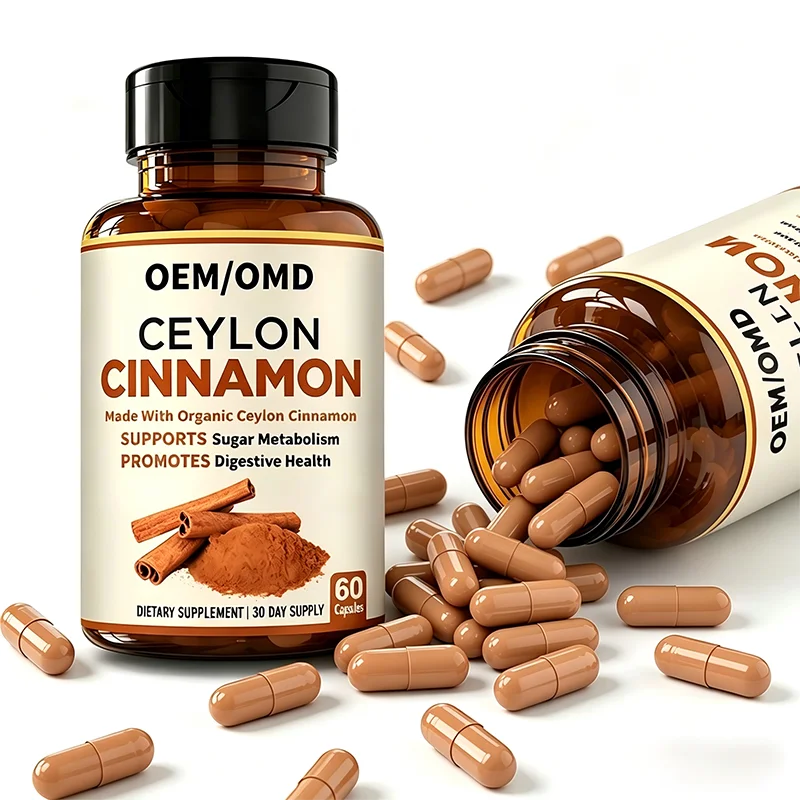 OEM ODM Ceylon Cinnamon Capsules Support Cardiovascular Health Antioxidant Cinnamon Extract Herbal Supplements