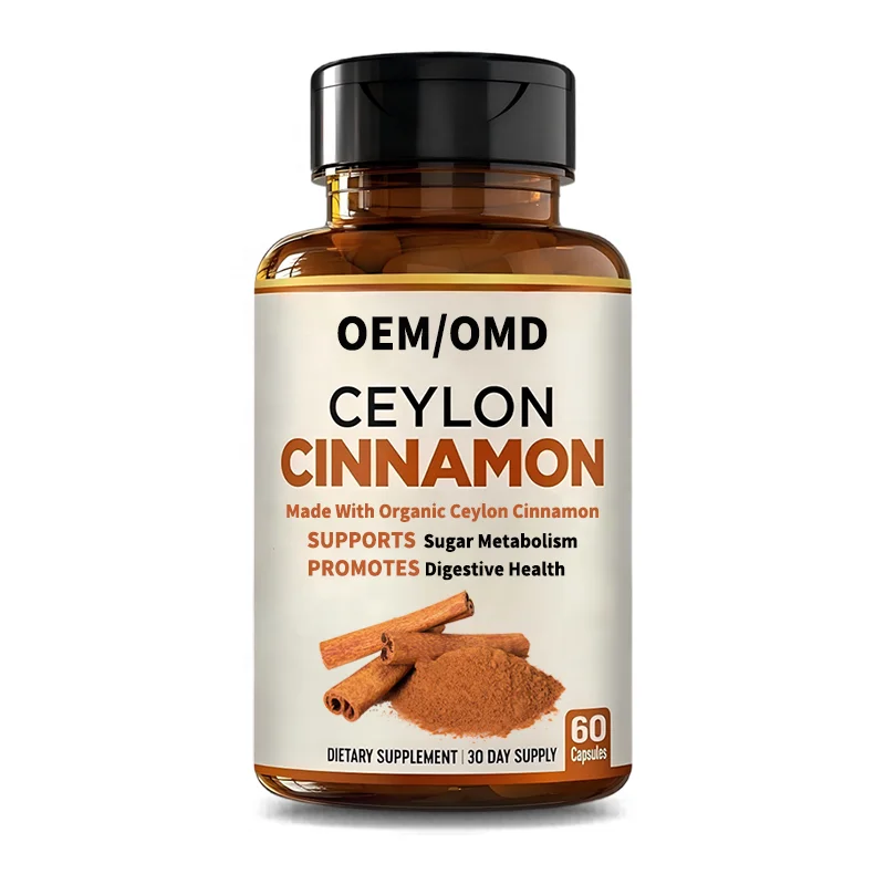 OEM ODM Ceylon Cinnamon Capsules Support Cardiovascular Health Antioxidant Cinnamon Extract Herbal Supplements