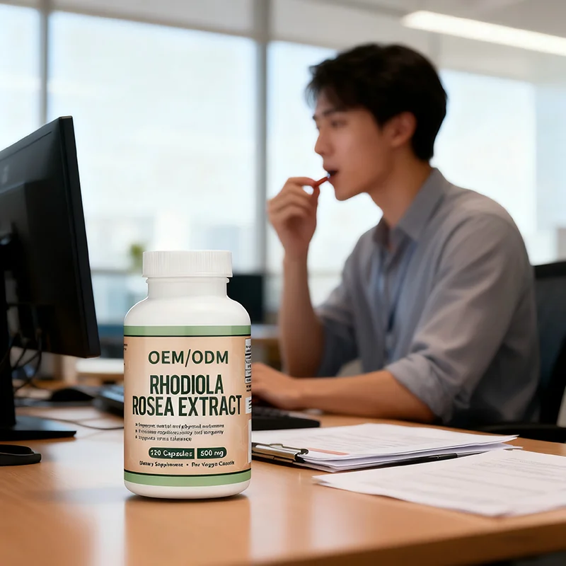 Fatigue Relief & Stamina Support Rhodiola Supplement 500mg Vegan Capsules in 120 Count OEM/ODM Service