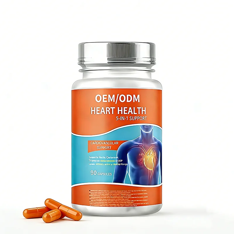 OEM Cardiovascular Wellness Formula with Sea Moss Beet Root Vitamin B6 Folate Capsules for Blood Vessels Heart Health Support
