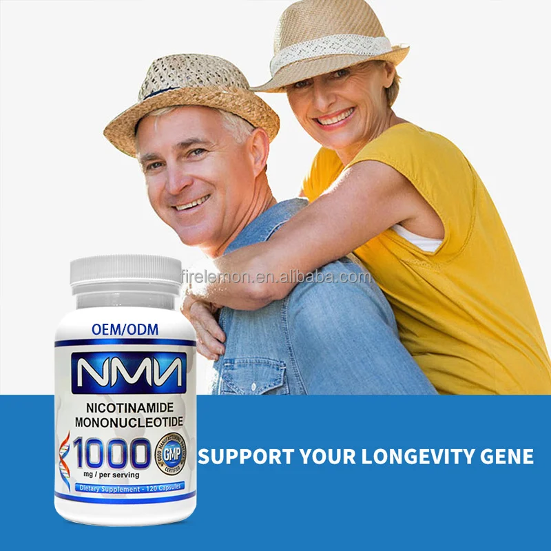 OEM NMN 1000mg Serving High Purity NMN Nicotinamide Mononucleotide NAD+ Precursor Anti Aging Energy Metabolism Support