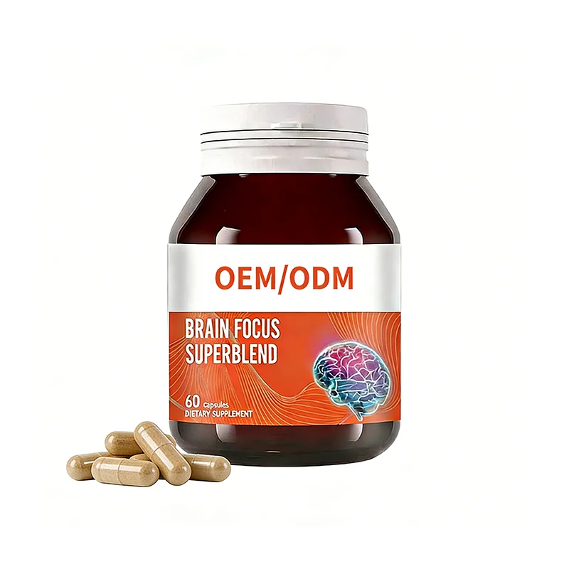OEM ODM Brain Focus Super Blend Formula Capsules Nutritional Supplement Enhances Memory and Concentration Dietary Supplement
