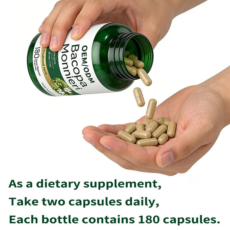 OEM ODM Bacopa Monnier Capsules SupplementEnhances Memory and Focus Brain Nutrition Capsules Dietary Supplement
