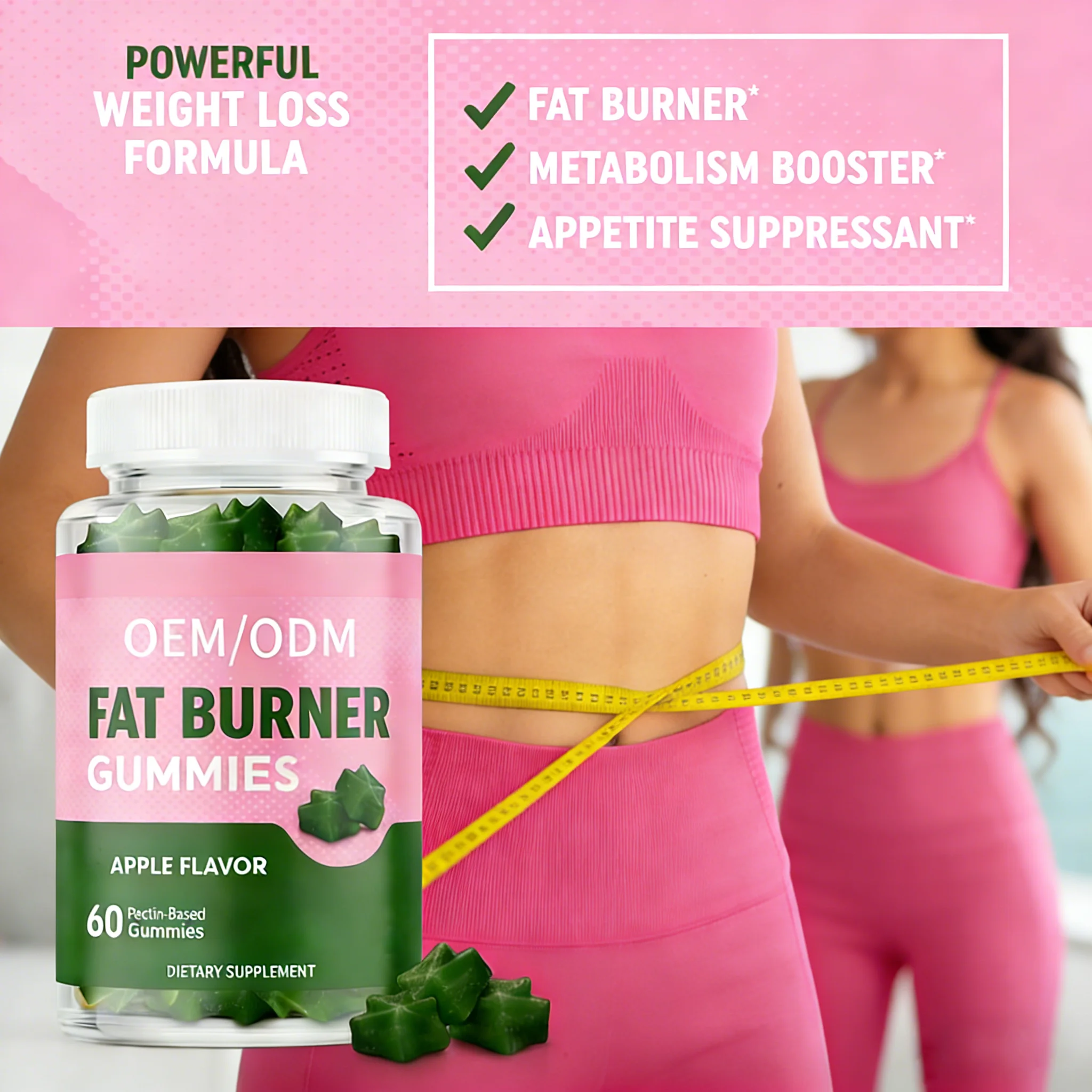 OEM Green Tea Fat Burner Supplements with Green Coffee Bean Garcinia Cambogia Weight Management for Women Weight Loss Products