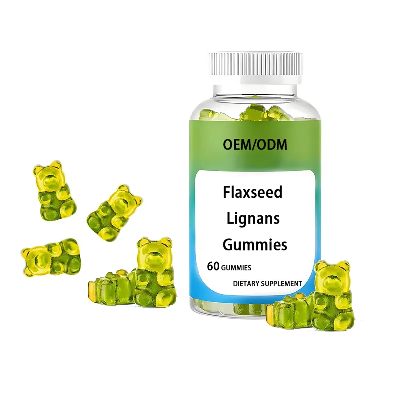OEM Flaxseed Lignans Vitamin Supplements Women's Health Care Soft Gummies Reduce Menopausal Hot Flashes Balance Hormones