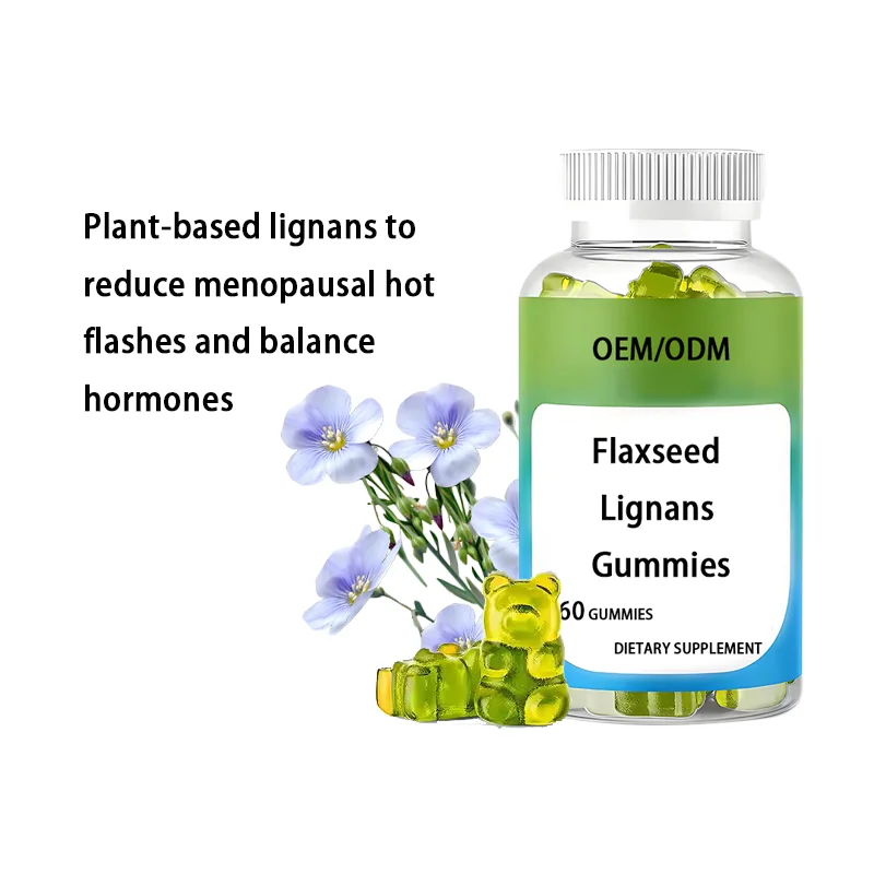OEM Flaxseed Lignans Vitamin Supplements Women's Health Care Soft Gummies Reduce Menopausal Hot Flashes Balance Hormones
