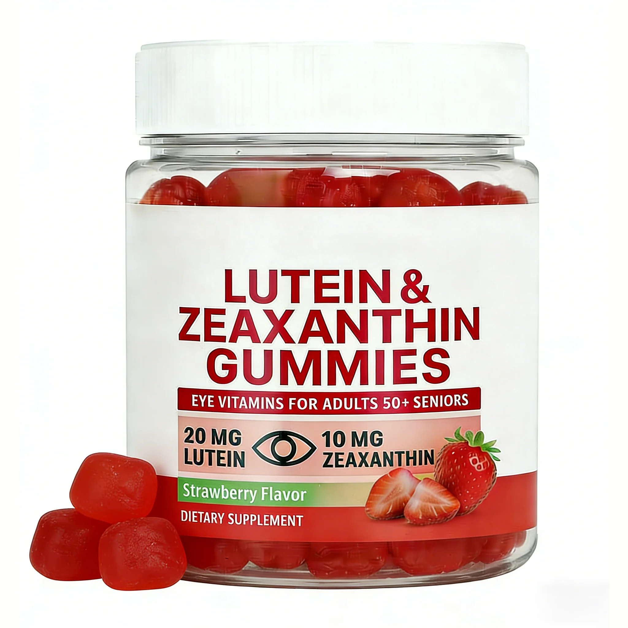 OEM Lutein & Zeaxanthin Gummies Eye Vitamins Chewable Gummy for Adults 50+ & Seniors Dietary Supplement