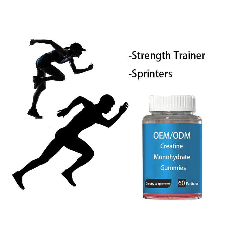 OEM Food Supplements Adult Fitness Sports Nutrition Creatine Monohydrate Gummies for Explosive Strength Building