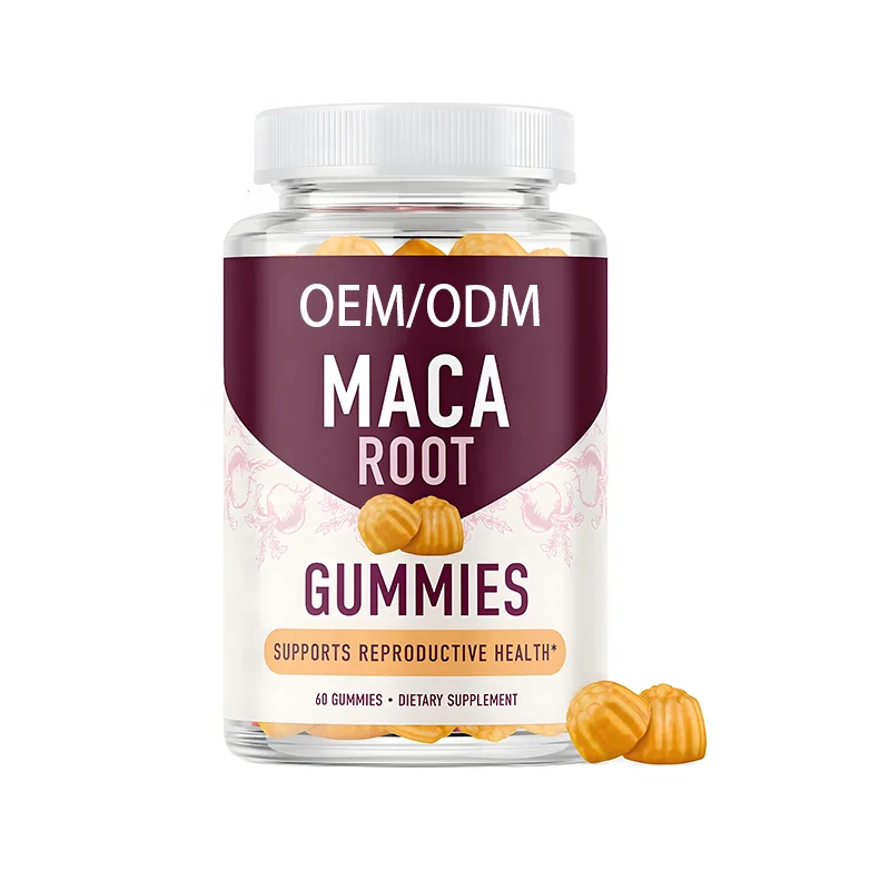 OEM Private Label Women Hormone Balance Supplement Maca Root Gummies PMS Menopause Relief Herbal Supplement
