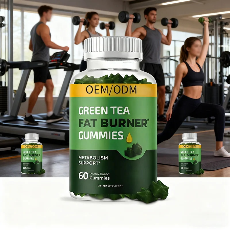OEM/ODM Green Tea Fat-Burner Gummies Capsaicin EGCG Extract Weight Management Slimming Gummies Food Supplements